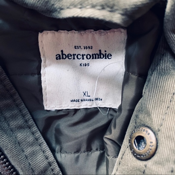 ABERCROMBIE KIDS military green jacket size XL - Picture 9 of 15